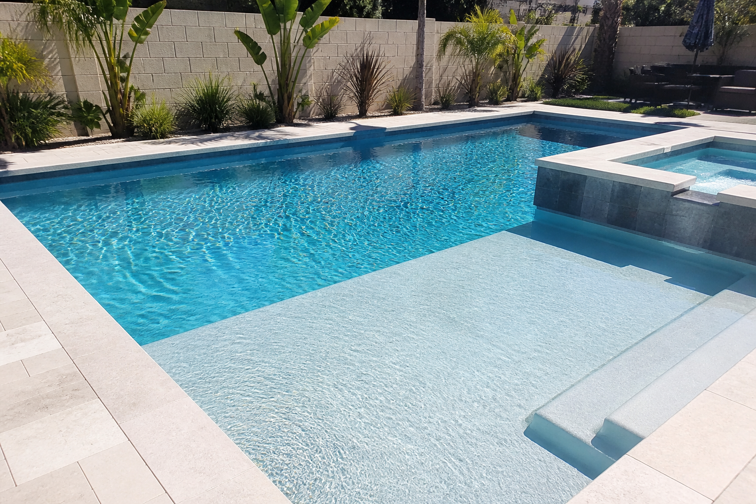 Pool Construction outdoor living example